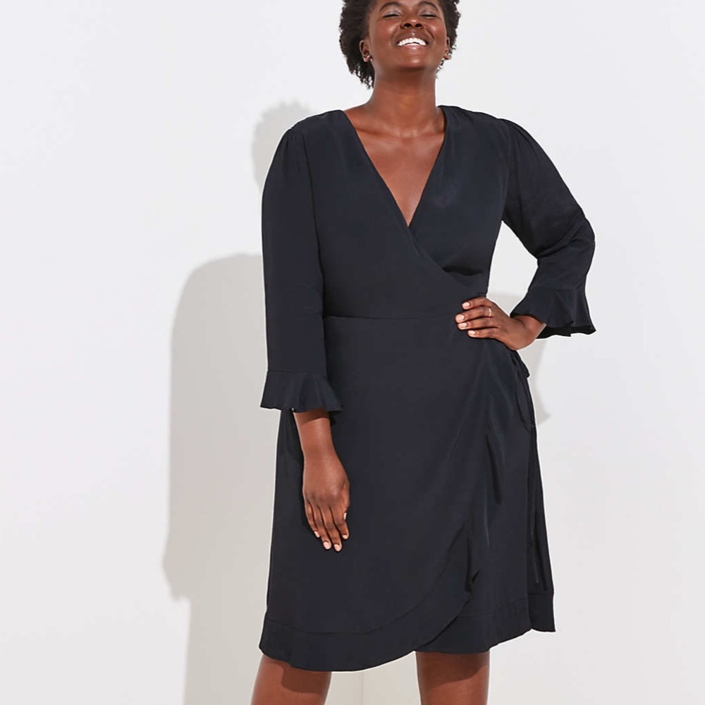 LOFT Plus Ruffle Wrap Dress